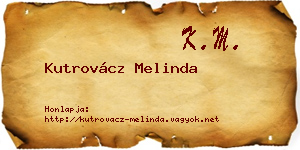 Kutrovácz Melinda névjegykártya